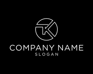 DESIGNS LOGO MINIMALIST INTIAL TK VECTOR LOGO