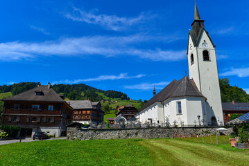 Gemeinde Schwarzenberg im Bezirk Bregenz, Vorarlberg, Österreich 