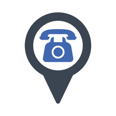 Telephone booth location icon