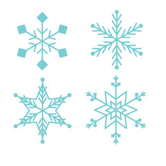 set of snowflakes