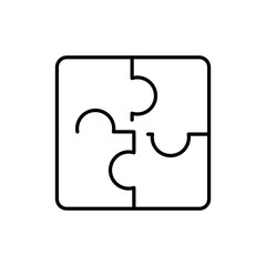 Puzzle line icon. Business crowdfunding