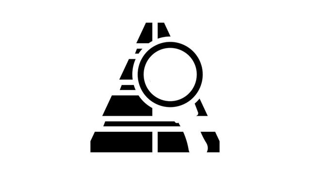 pyramid of needs glyph icon animation