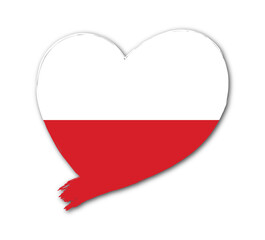 flag of Polnd in europe. Patriot polish country. Icon, symbol.