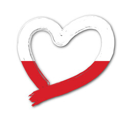 flag of Polnd in europe. Patriot polish country. Icon, symbol.