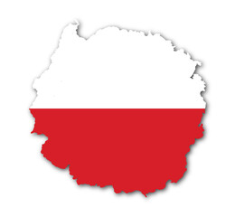 flag of Polnd in europe. Patriot polish country. Icon, symbol.