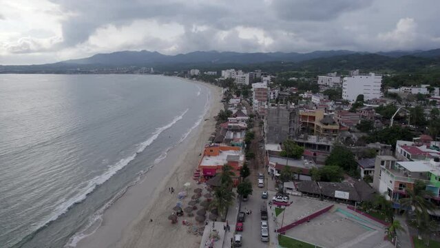 view of the city from the sea, bucerias, puerto vallarta