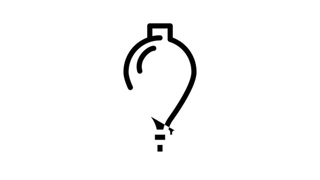 dividing funnel lab tool line icon animation