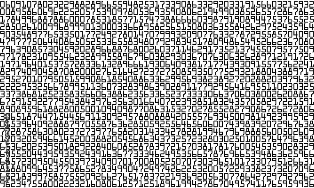 Poster Abstract background with all numbers in chaos.