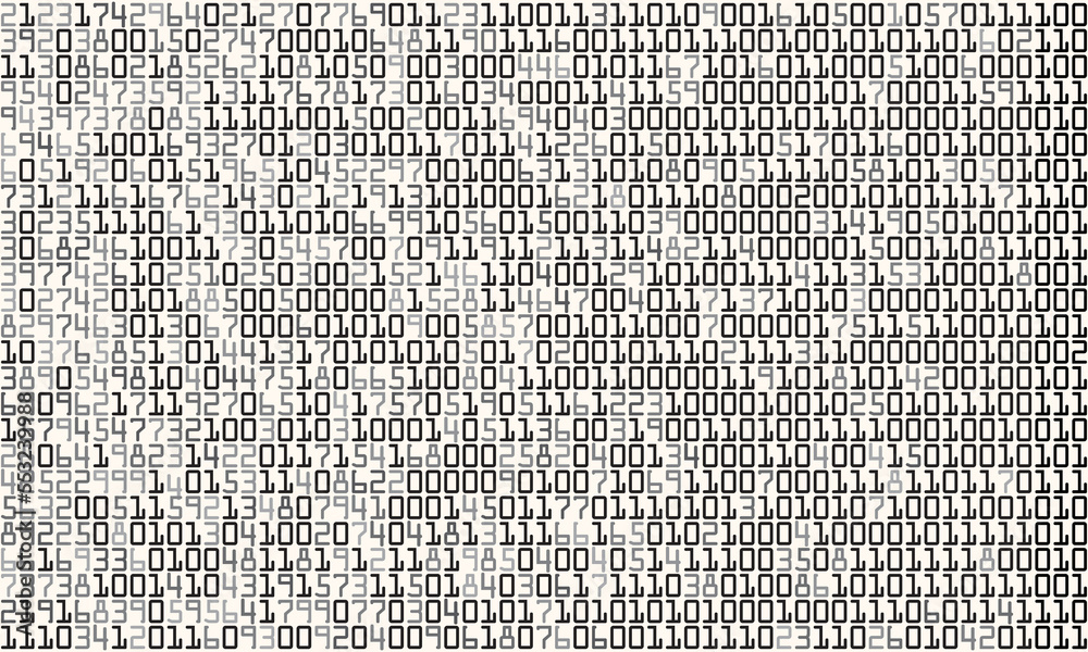 Aufkleber Abstract background with all numbers in chaos left and in order right.