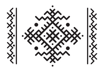 Amazigh Symbol, Tifinagh symbol, berber drawing, African symbol, tattoo from amazigh tribe.