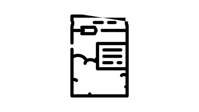 abstract package line icon animation