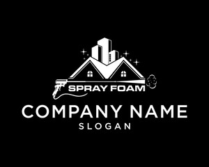 real estate logo design SPRAY FOAM ABSTRAC VECTOR LOGO 
