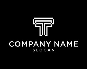 INITIAL T TECHNOLOGY MODERN LOGO VECTOR
