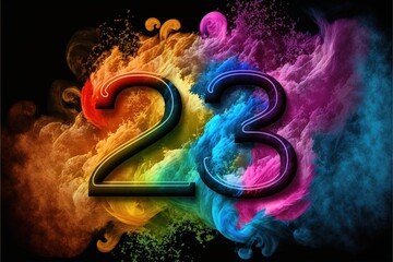 new year 2023 multicolor