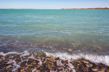 Obraz premium Lake Alakol autumn landscape. Kazakhstan