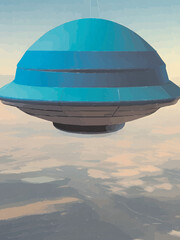 Fototapeta na wymiar UFO in the sky