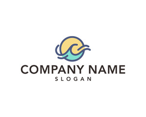 Fototapeta premium ocean wave logo can be used for company and industry