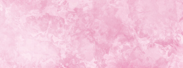 Abstract pink watercolor texture background. Pink sky background and white clouds background. The sky before a large storm. Pink Sweet dream.