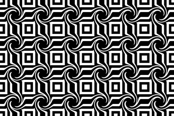 black and white illustrations, design with geometric patterns