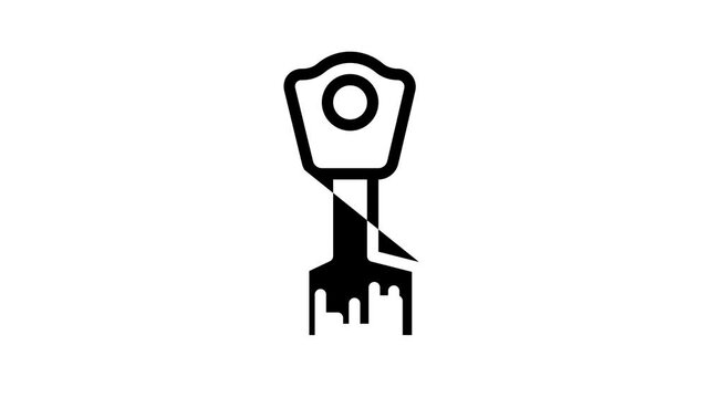 abstract key line icon animation