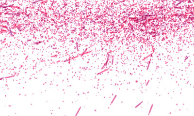 Festive pink, red and purple isolated confetti overlay