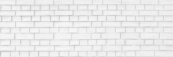 Fototapeta premium White brick wall may used as background. Modern white brick wall texture background for wallpaper and graphic web design.