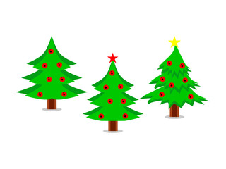 Christmas tree vector illustration, perfect for templates, editing, posters, greeting cards, advertising, etc