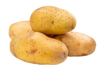 Fresh potatoes isolate on a white PNG File.