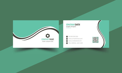 Double side creative business card, Vertical layout, Vector illustration, Modern shape with luxury design, Elegant business card for personal use.