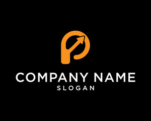 MODERN LOGO P VECTOR LOGO ABSTRAC