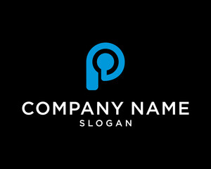 MODERN LOGO P VECTOR LOGO ABSTRAC