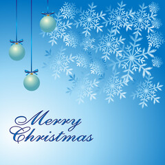 christmas greeting card with snowflakes
