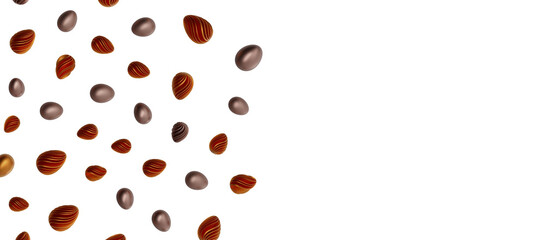 Pile of golden eggs. 3d render illustration.