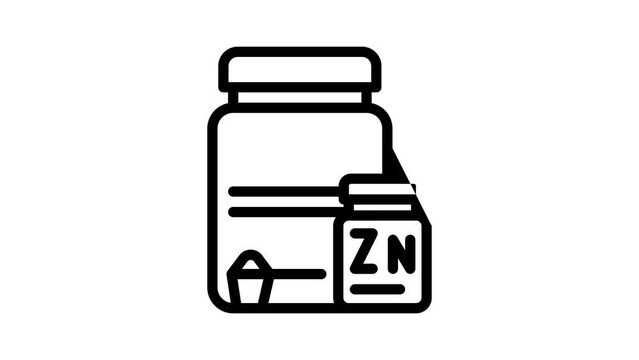nutrition for athlete line icon animation