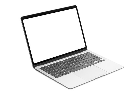 modern laptop computer  isolated on the white background