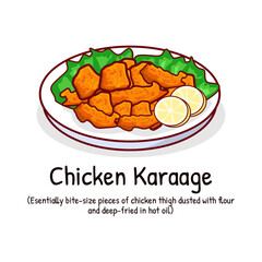 Chicken karaage Japanese traditional food