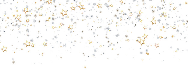 Falling snow at night. Bokeh lights