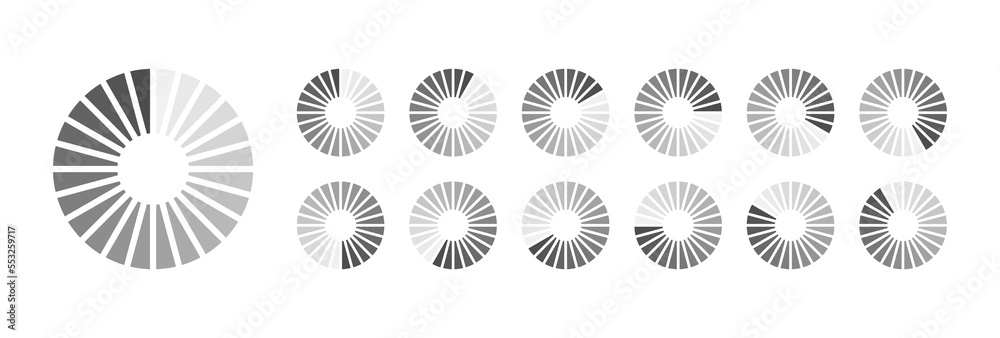 Fototapete circular loading buffering icons vector video ready for animation gif all keyframes frames bufring c