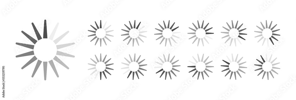 Fototapete circular loading buffering icons vector video ready for animation gif all keyframes frames bufring c