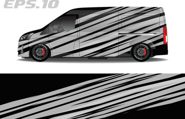 vector cargo van livery racing motif