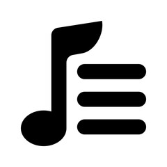 playlist icon flat trendy popular simple