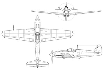Avi&oacute;n de caza de h&eacute;lice