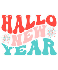 Retro New Year SVG Design