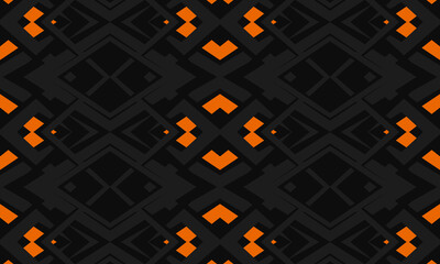 Dark vector abstract background with orange and black geometric shapes and lines. Modern colored abstract background. Vector illustration