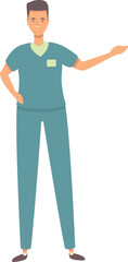 Therapist icon cartoon vector. Physio massage. Care patient