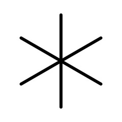 Asterisk symbol icon illustration
