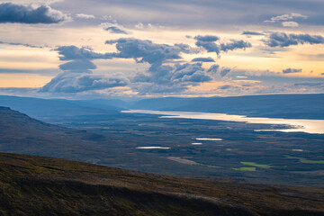 Landscape of the East Fjords (Iceland)