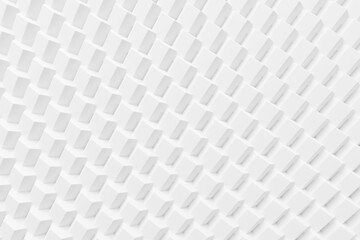 Close up abstract white hexagonal shape forms wall pattern background. Futuristic technology digital 3d render illustration. Hex geometry pattern. 3d illustration