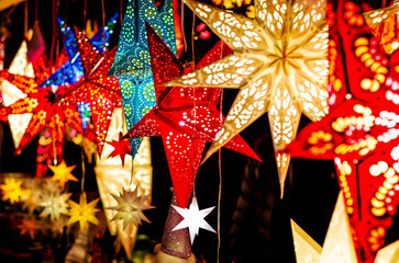 Many stars garland, christmas decor