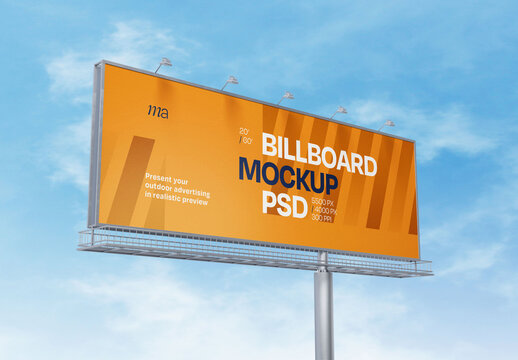 Outdoor Billboard Mockup for Advertising and Brand Campaign Design